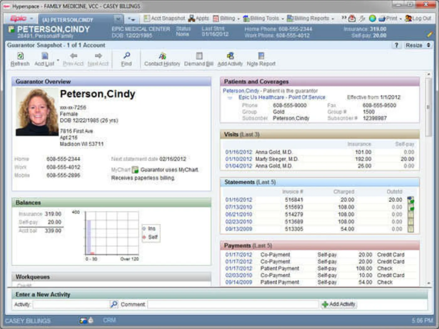 Epic product screenshot