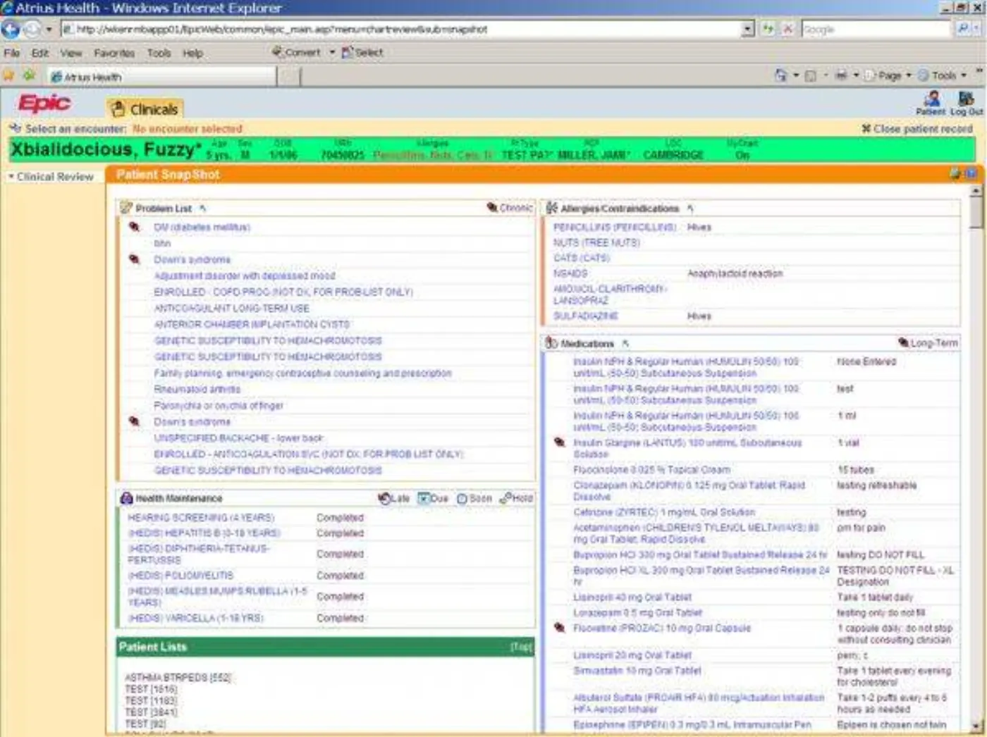 Epic product screenshot