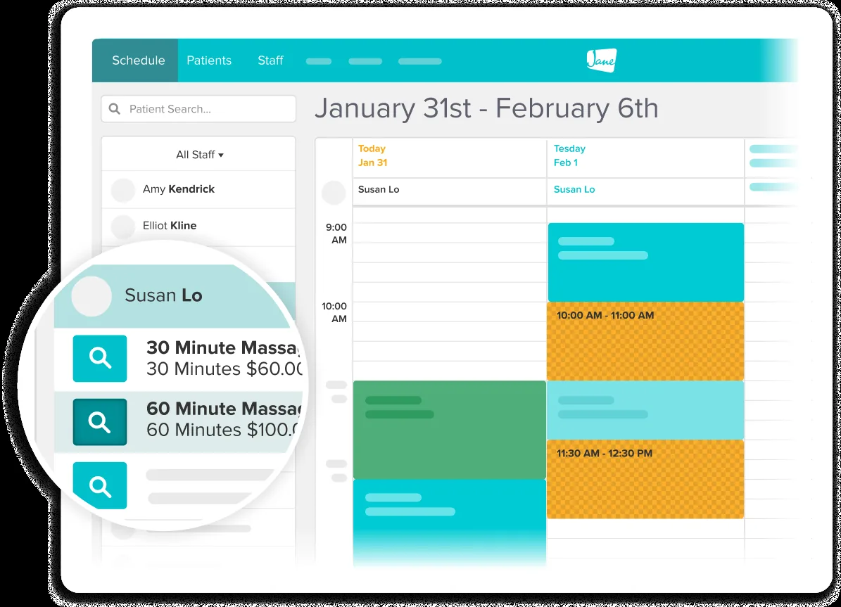 Jane App product screenshot